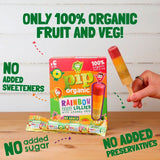 Pip Organic Rainbow Lollies with Cheeky Veg 6x40ml, imported from the UK