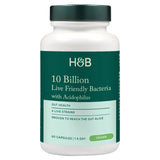 Holland & Barrett 10 Billion Live Friendly Bacteria + Acidophilus Probiotic Supplement 60 Capsules