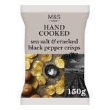 M&S Hand Cooked Sea Salt & Black Pepper Potato Crisps 150g