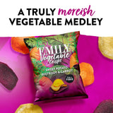 Emily Veg Crisps Rainbow Roots Sweet Potato, Carrot & Beetroot vegetable crisps 30g - British product