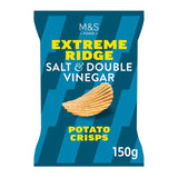 M&S Salt & Double Vinegar Extreme Ridge Cut Potato Crisps 150g