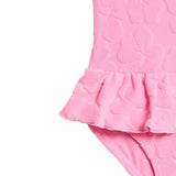M&S girls pink floral swim costume 3-4 years, imported from the UK