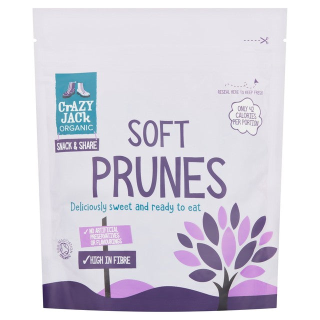 Crazy Jack organic soft prunes 200g - British product
