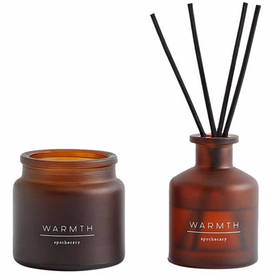 M&S Apothecary Warmth Mini Scenting Set Amber Candle and Reed Diffuser Set
