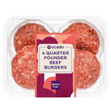 Ocado gluten free beef burgers 454g, imported from the UK