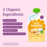 Little Freddie banana Greek style yoghurt baby food pouch 100g, UK version