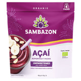 Sambazon Organic Fair Trade Acai Purée 4 x 100g (British brand)