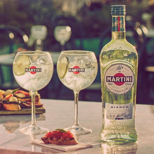 Martini Bianco white vermouth aperitivo 75cl, imported from the UK