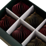 M&S Paper Finial Hanging Christmas Decorations 6 Pack, imported from the UK