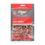 The Dog Deli Duck Whirls Dog Treats 100g