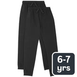 M&S Unisex Kids' Regular Fit Joggers, Black, 6-7 Years