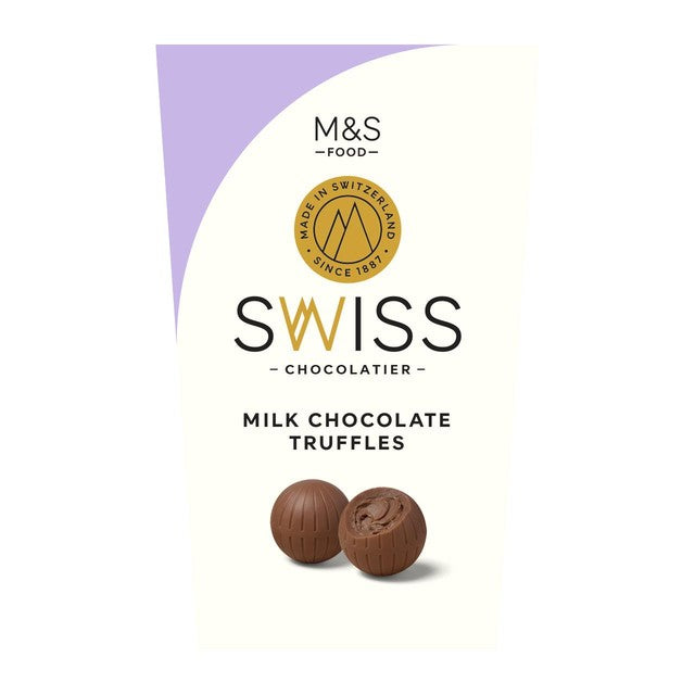 M&S Swiss Milk Chocolate Truffles 205g, imported from the UK