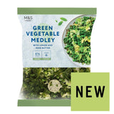 M&S green vegetable medley 650g, imported from the UK