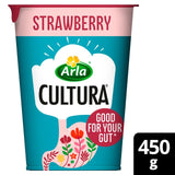 Arla Cultura Strawberry Gut Health Yoghurt with Fibre 450g
