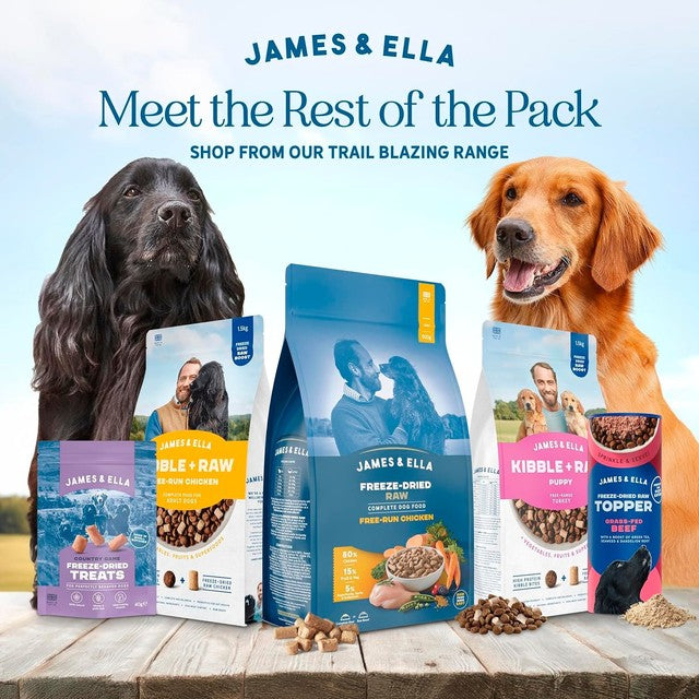 James & Ella freeze dried raw beef dog topper 50g, UK version