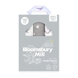 Bloomsbury Mill organic muslin squares grey/white 3 pack - British product