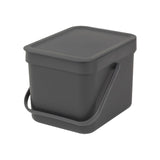 Brabantia Sort & Go Grey Compost Bin 6 Litre