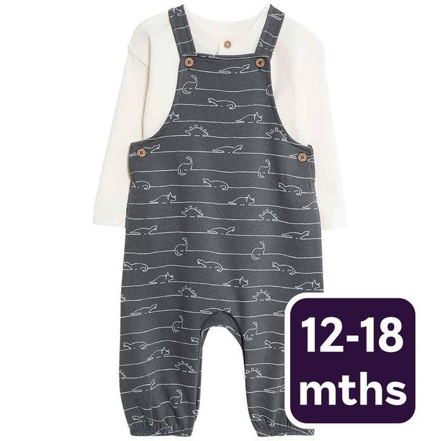 M&S Dino baby outfit Carbon 12-18 months, imported from the UK