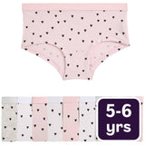 M&S Core Heart Shorts Multi 10-Pack Children's Shorts 5-6Y