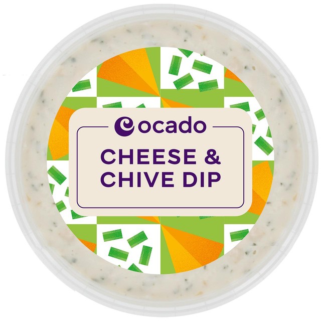 Ocado cheese and chive dip 200g, imported from the UK