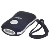 Rolson 3 LED Dyno Torch Black Dynamo Torch