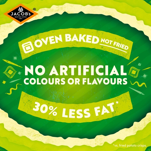 Jacob's Crinklys cheese and onion baked snack biscuits 200g, UK version