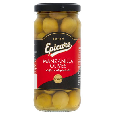 Epicure Manzanilla Olives Stuffed with Pimiento Green Olives 240g