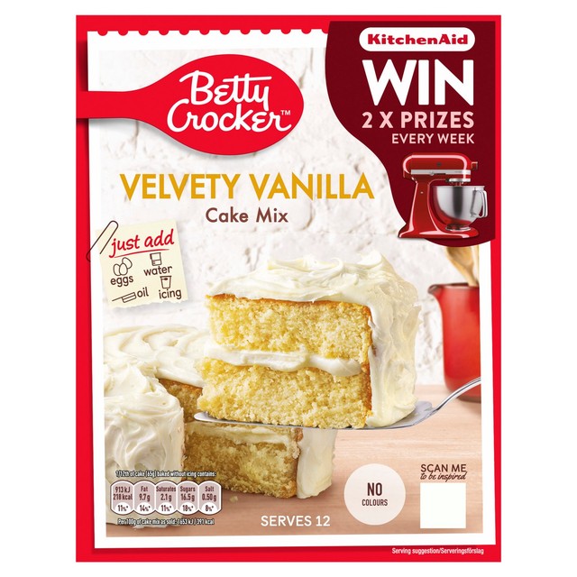 Betty Crocker vanilla cake mix 425g - British product