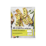M&S garlic parsley ciabatta sticks 140g, imported from the UK