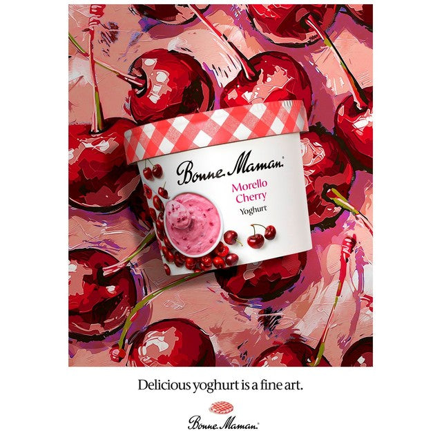 Bonne Maman morello cherry yoghurt 450g - British product