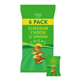 M&S Cheddar Cheese & Onion Crisps Multipack 6 x 25g