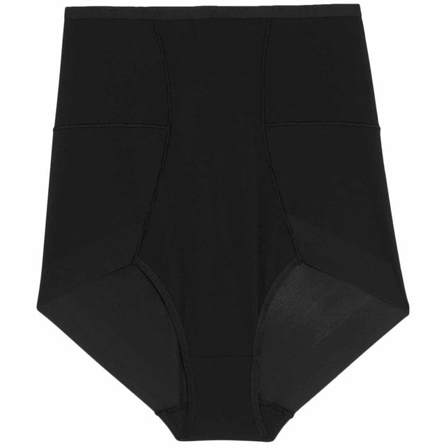 M&S women's light control sheer waist cincher black size 12, imported from the UK