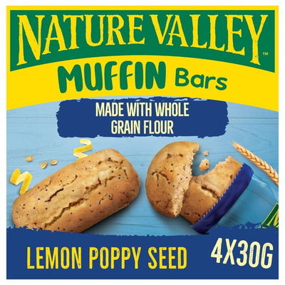 Nature Valley Muffin Bars Lemon Poppy Seed Soft Baked Cereal Bars 4 x 30g