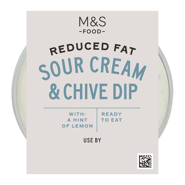 M&S Reduced Fat Sour Cream Dip 230g, imported from the UK