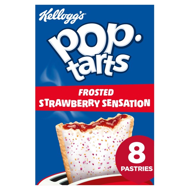 Kellogg's Pop Tarts Frosted Strawberry Sensation pastry snacks 8 x 48g, UK version