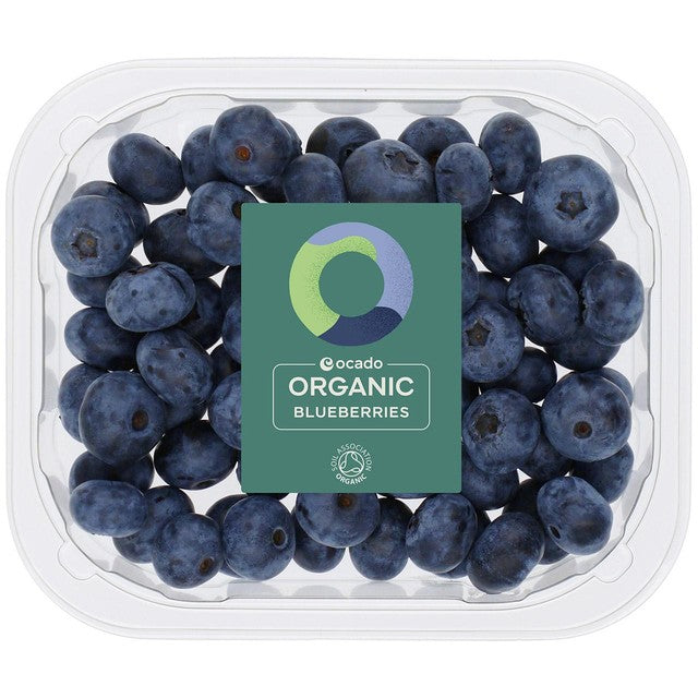 Ocado organic blueberries 150g, imported from the UK
