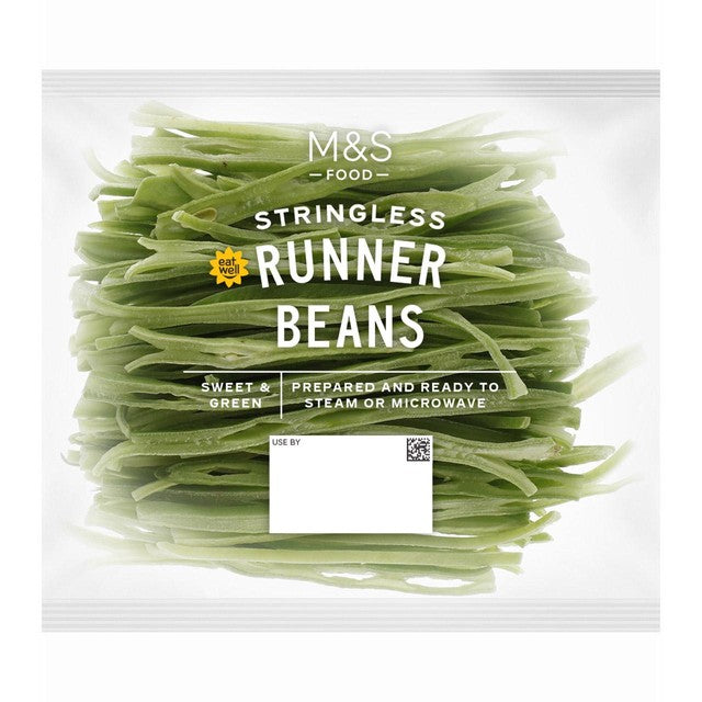 M&S stringless runner beans 320g, imported from the UK