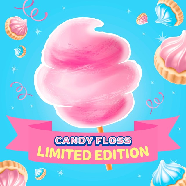 McVitie's Candyfloss Iced Gems biscuits multipack, imported from the UK