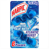 Harpic Fresh Power 6 Rim Blocks Blue Water Twin Toilet Rim Blocks 2 x 39g