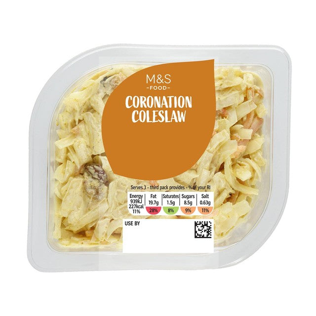 M&S Coronation Coleslaw 300g, imported from the UK