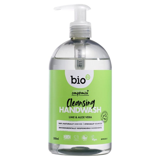 Bio-D Eco Lime & Aloe Vera hand wash 500ml - British product