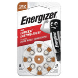 Energizer Zinc Air Hearing Aid Batteries 312 8-Pack