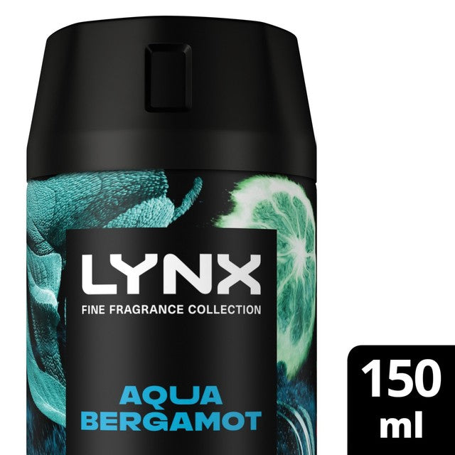 Lynx Aqua Bergamot Deodorant Body Spray 150ml, UK version