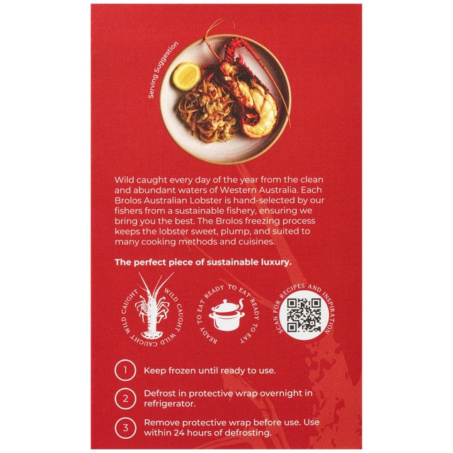 Brolos Western Rock Lobster Whole frozen lobster 420g - British product