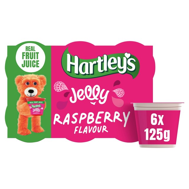 Hartley's raspberry jelly pots 6 x 125g, UK version