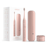 Ordo Sonic+ electric toothbrush with charging travel case in Rose Gold, imported from the UK