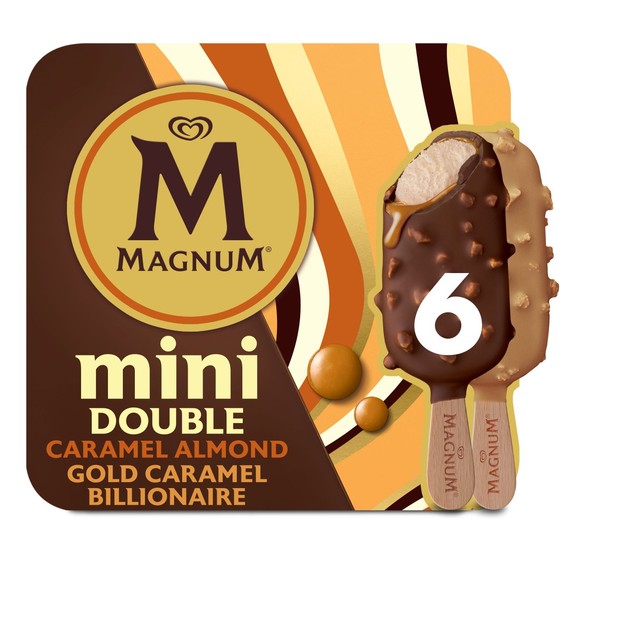 Magnum mini ice cream sticks caramel almond billionaire imported from UK