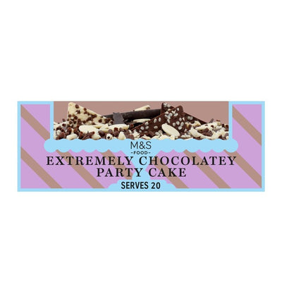 M&S Extremely Chocolatey Party Cake Chocolate Sponge Cake 1.5kg