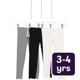 M&S Polka Dot/Stripe Children's T-Shirt Carbon 3-4 Years