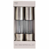 M&S Stainless Steel Salt and Pepper Mills Silver One Size